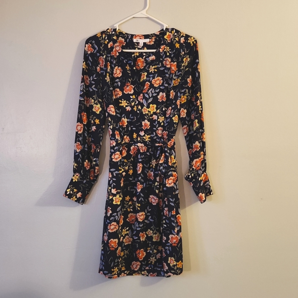 DR2 Long-sleeve Floral Print Dress